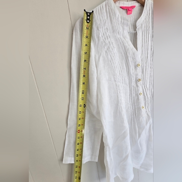 Lilly Pulitzer White Tunic-Sizs XS - Picture 6 of 7